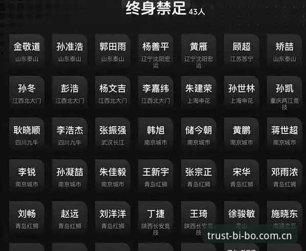 足协第三批禁足名单深度评测：从17人终身禁赛看中国足球的净化之路